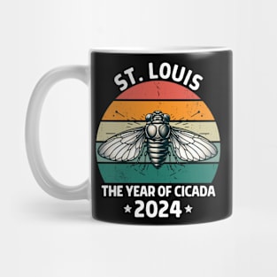 Retro cicada 2024 St Louis cicada invasion Mug